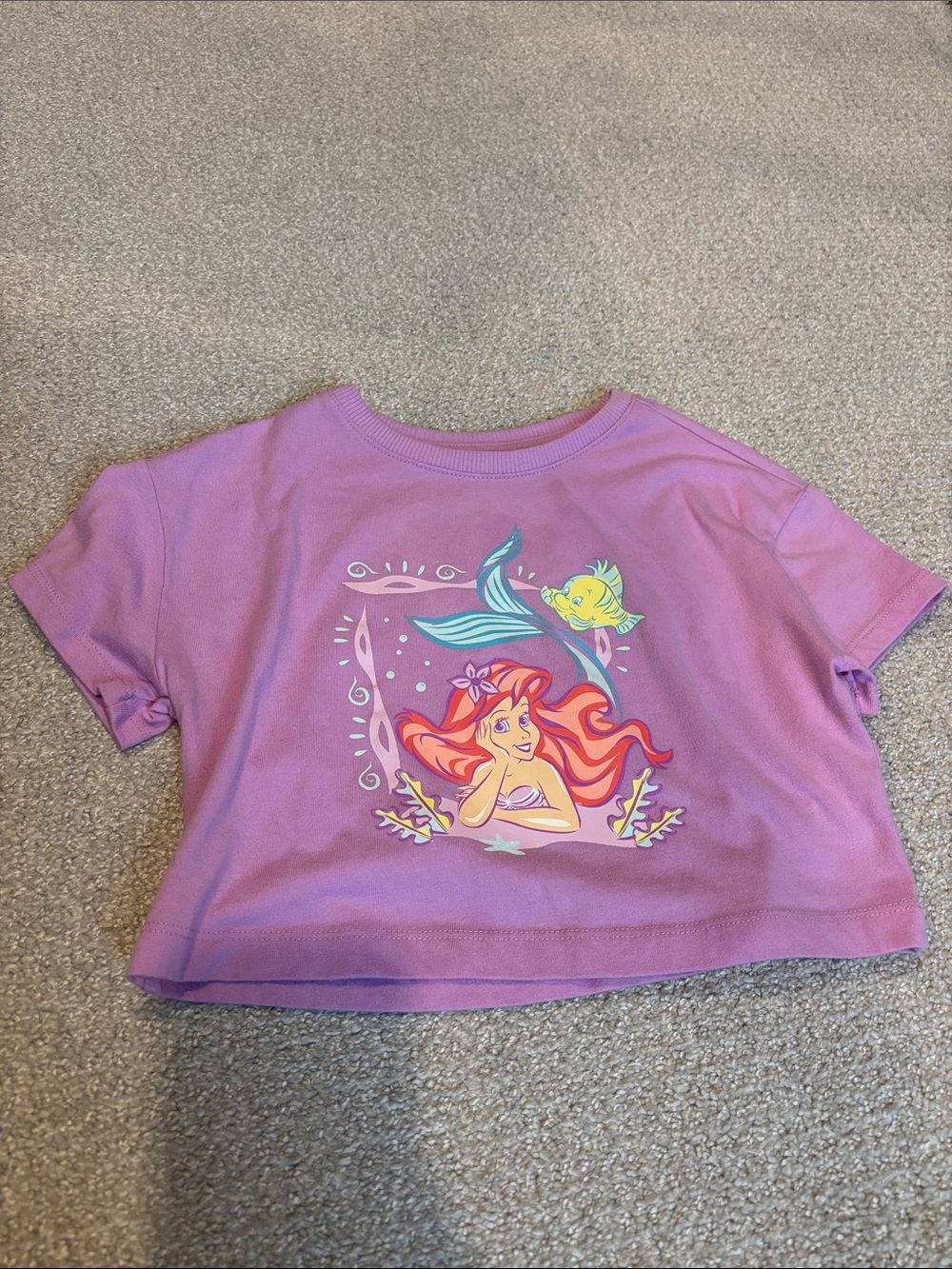 jumping beans Disney Lilac Ariel & Flounder Short Sleeve Tee